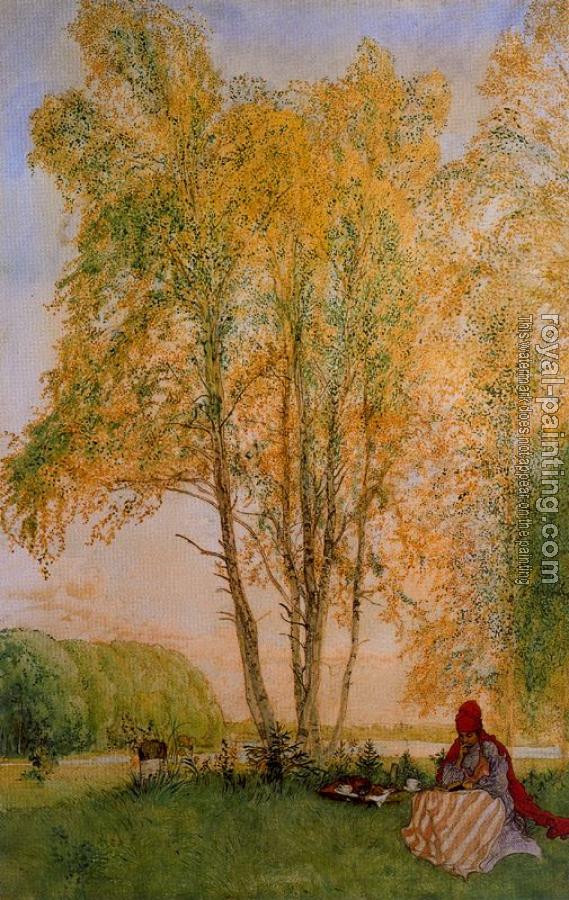 Carl Larsson : Under the birches